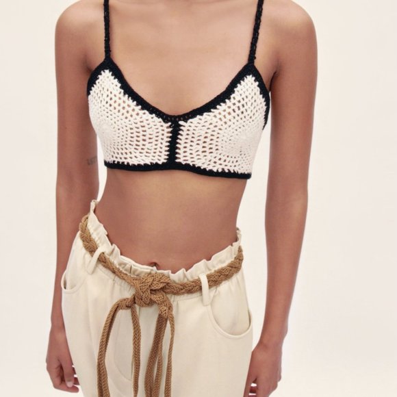 ZARA Pants with Braided Belt(Sand, US L) - Picture 3 of 8